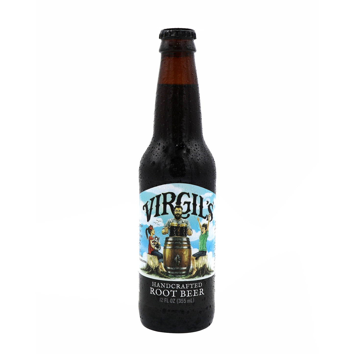 Virgil's Root Beer Soda, 12oz Glass Bottle 12ct