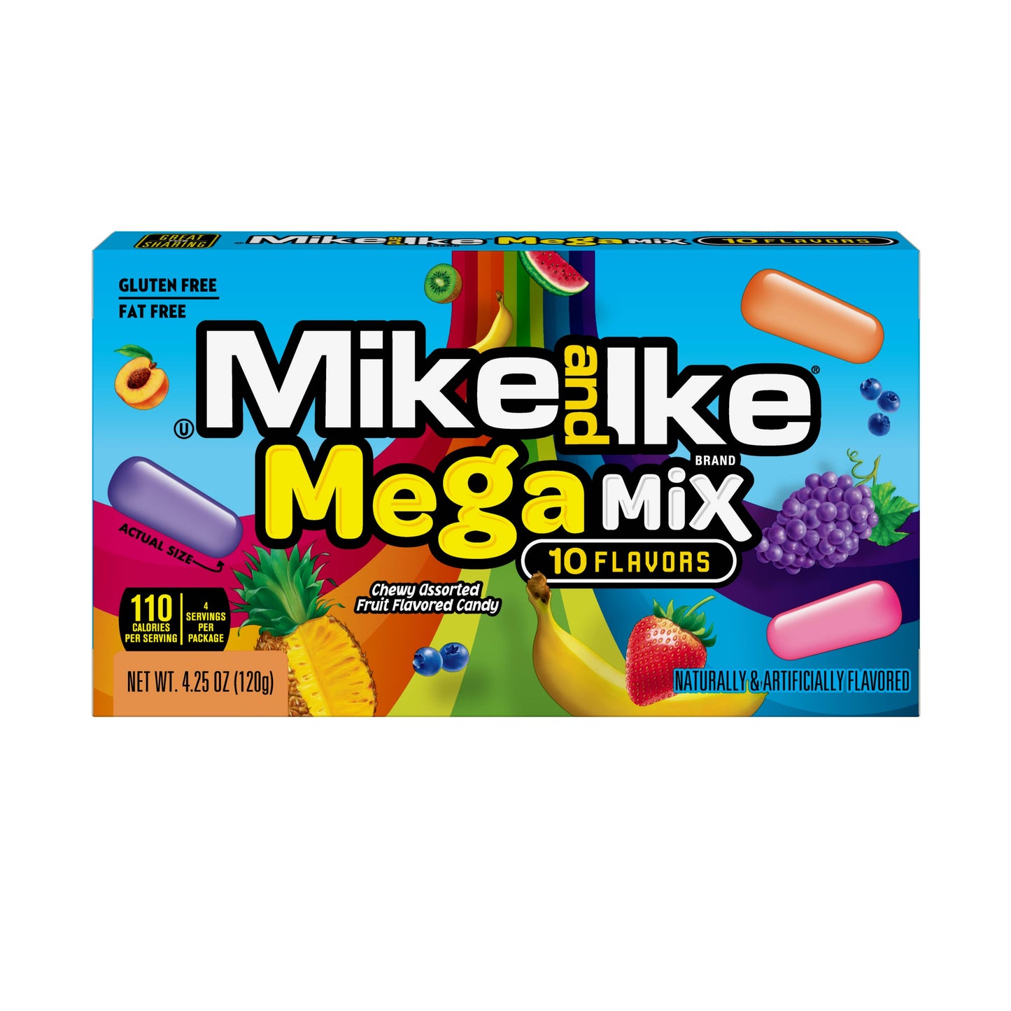 Mike & Ike Mega Mix 4.25oz Theater Box, 12ct