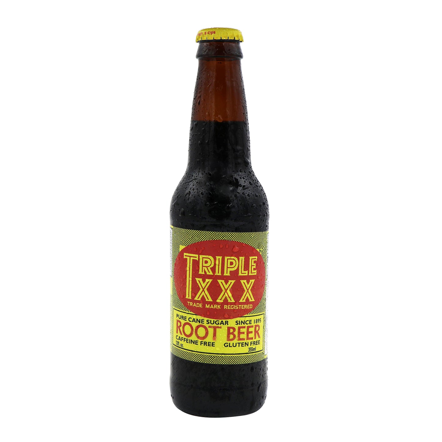 Triple XXX Root Beer Soda, 12oz Glass Bottle 12ct
