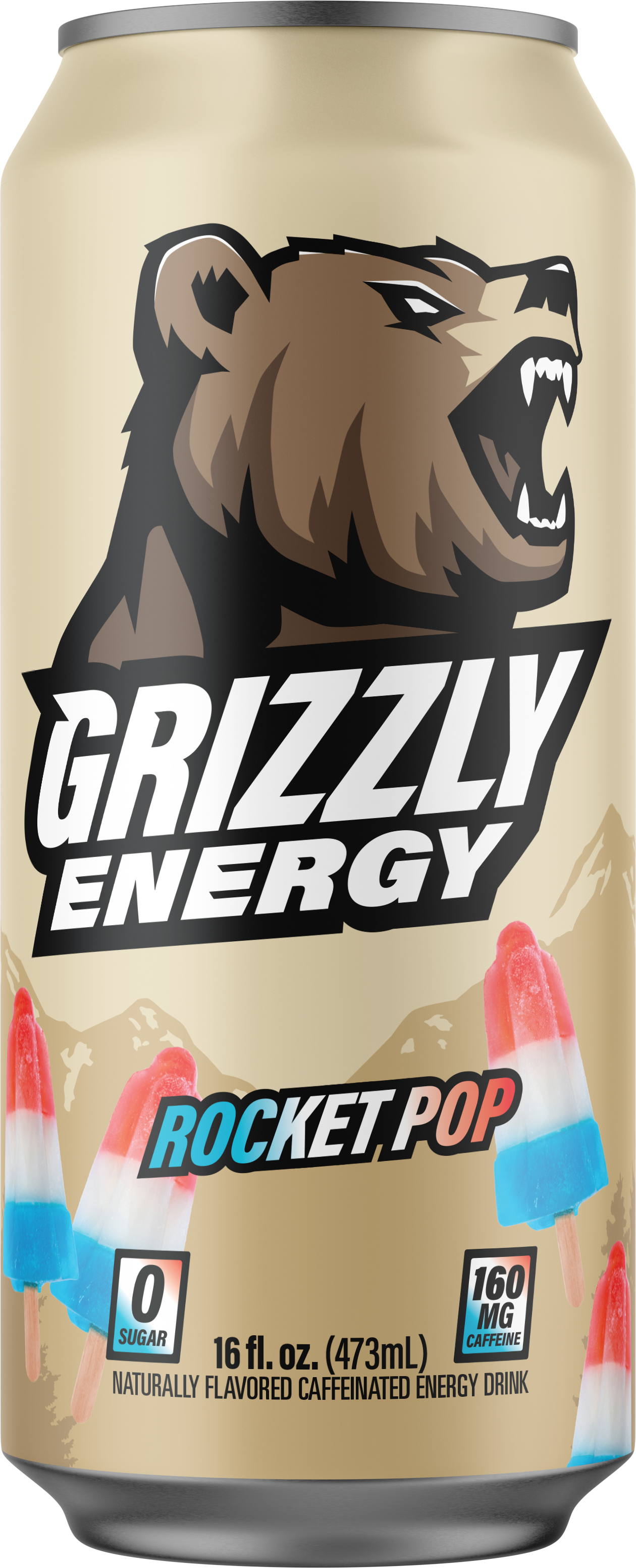 Grizzly Energy Rocket Pop 16 fl oz Can, 12ct