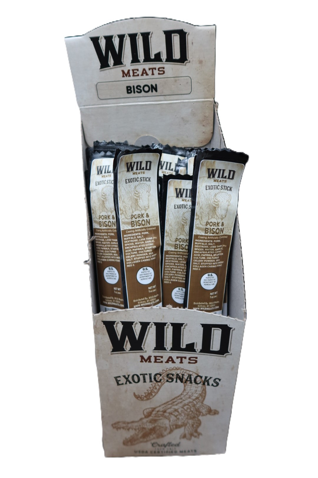 Wild Meats, Bison Snack Stick, 1oz, 24ct