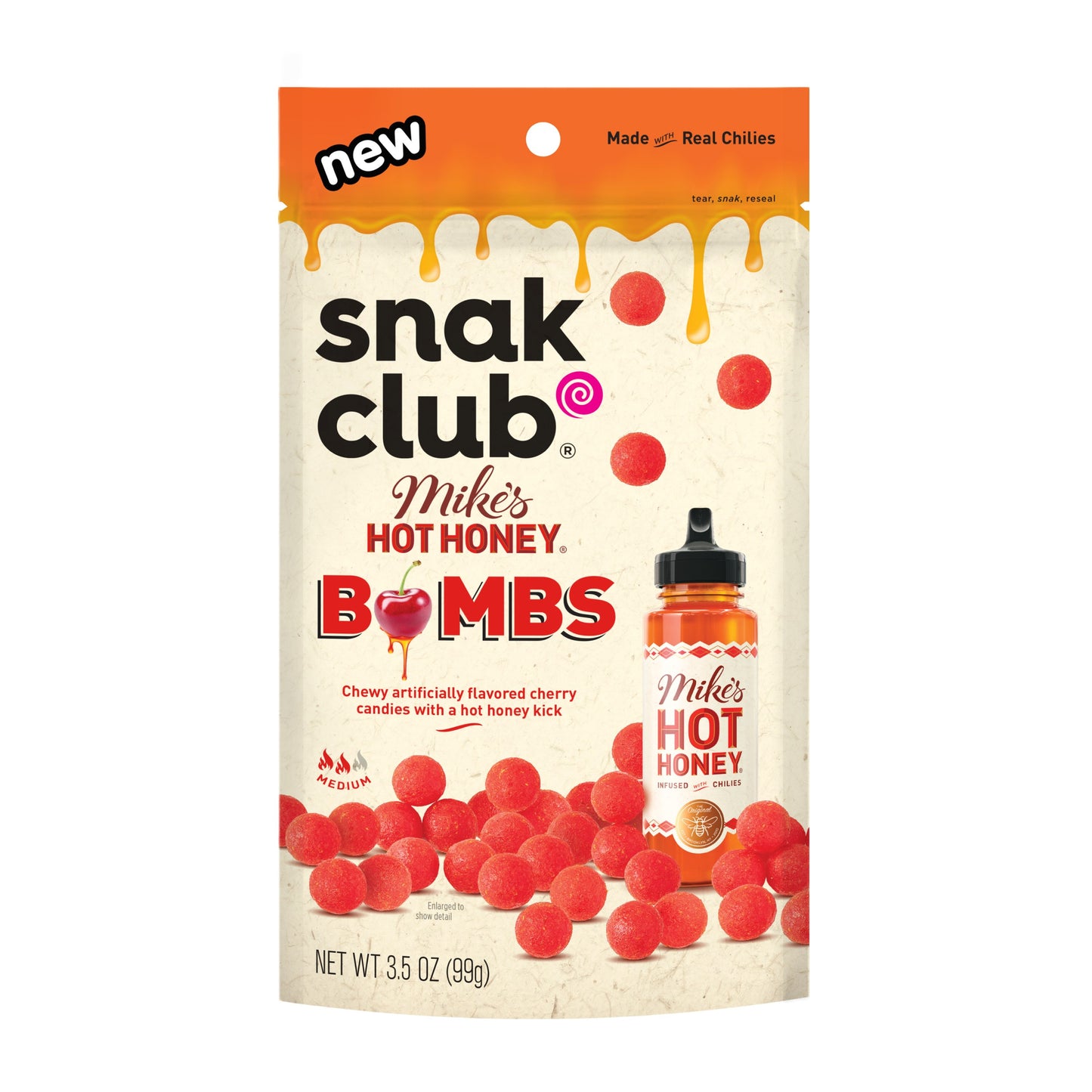 Snak Club Mike's Hot Honey Cherry Bombs 3.5oz, 6ct