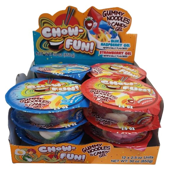 Chow-Fun Gummy Noodles & Candy Gel Bowl 2.5oz, 12ct
