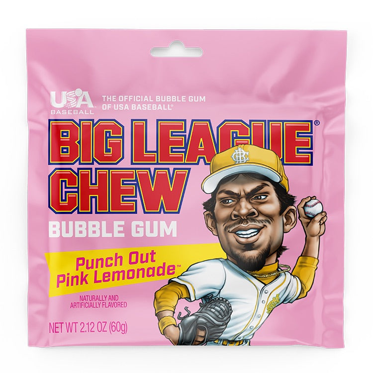Big League Chew Bubble Gum Pink Lemonade 12ct