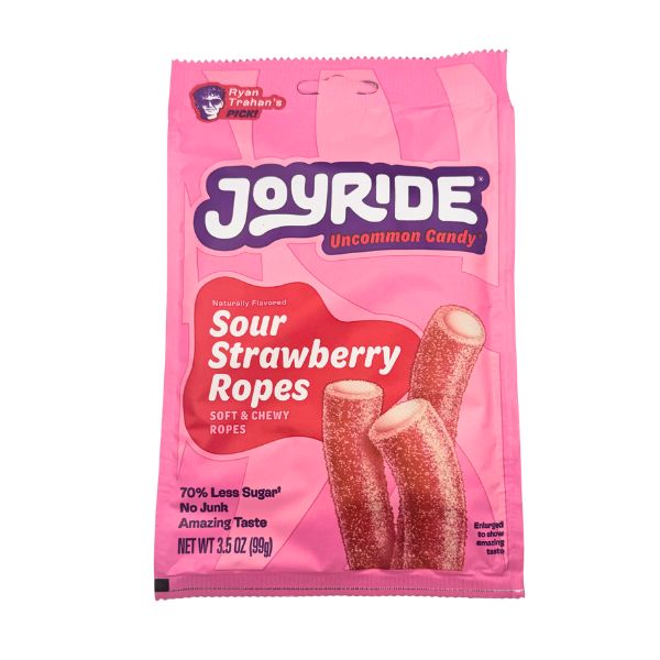 Joyride Sour Strawberry Ropes 3.5oz, 10ct