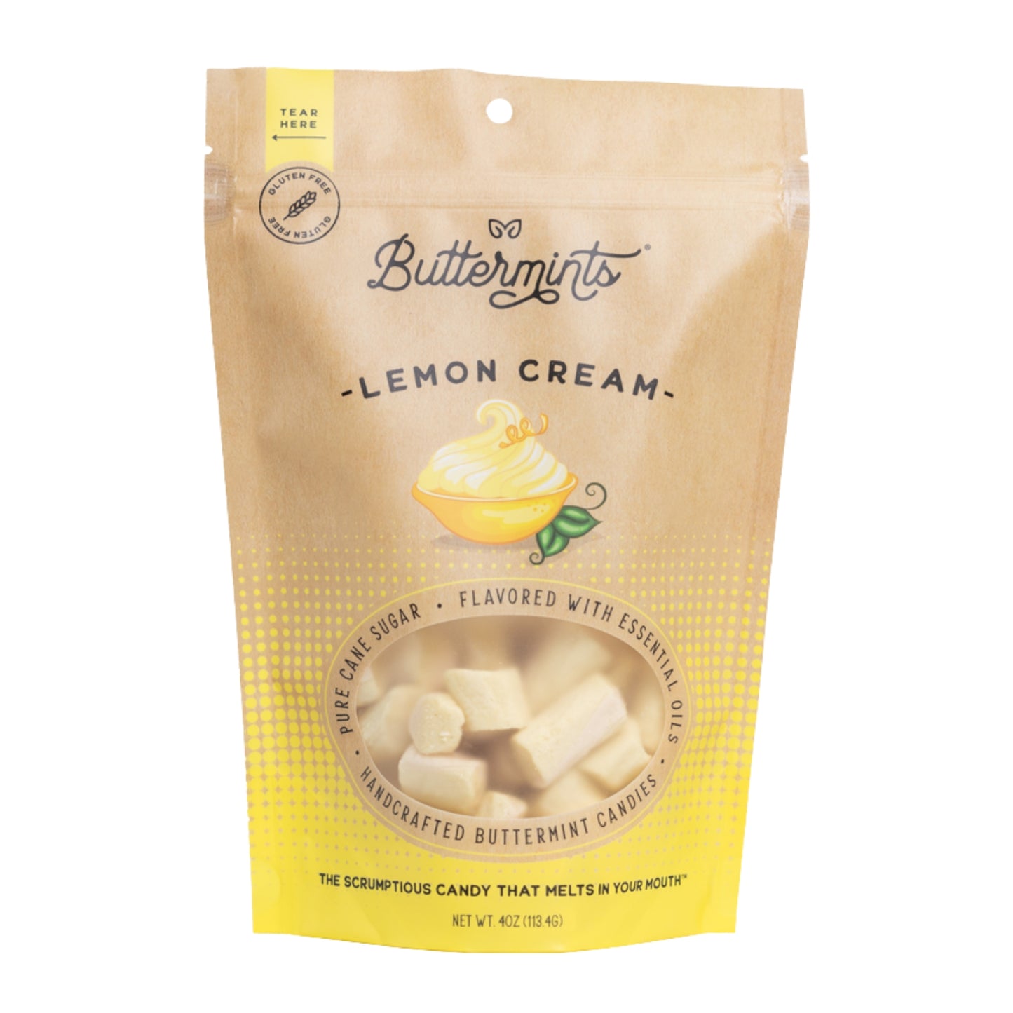 Buttermints Lemon Cream, 4oz Pouch, 6ct