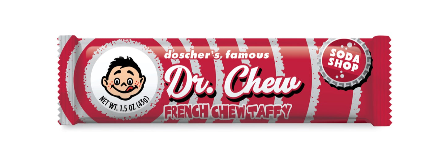 doscher's French Chew Dr Chew Taffy, 1.52oz Bar, 24ct