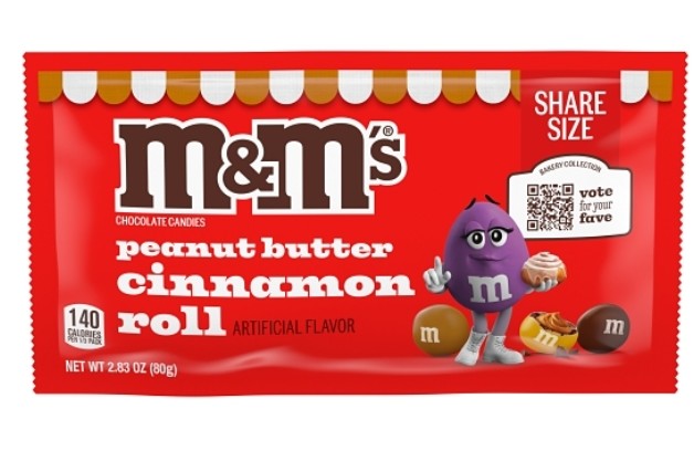 M&M's Peanut Butter Cinnamon Roll Share Size 2.83oz, 24ct