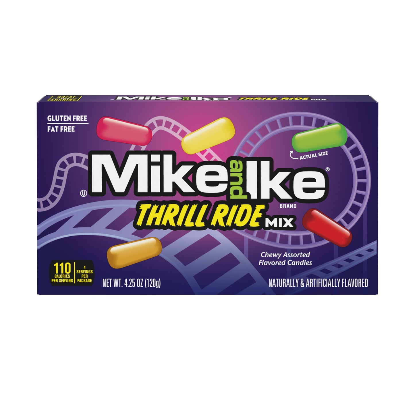 Mike & Ike Thrill Ride 4.25oz Theater Box, 12ct