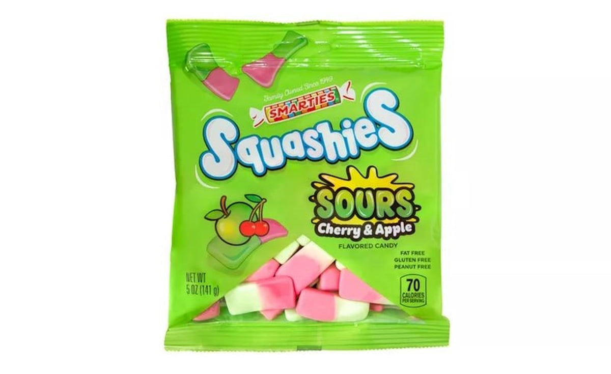 Smarties Squashies Sour Cherry Apple 5oz Bag, 12ct