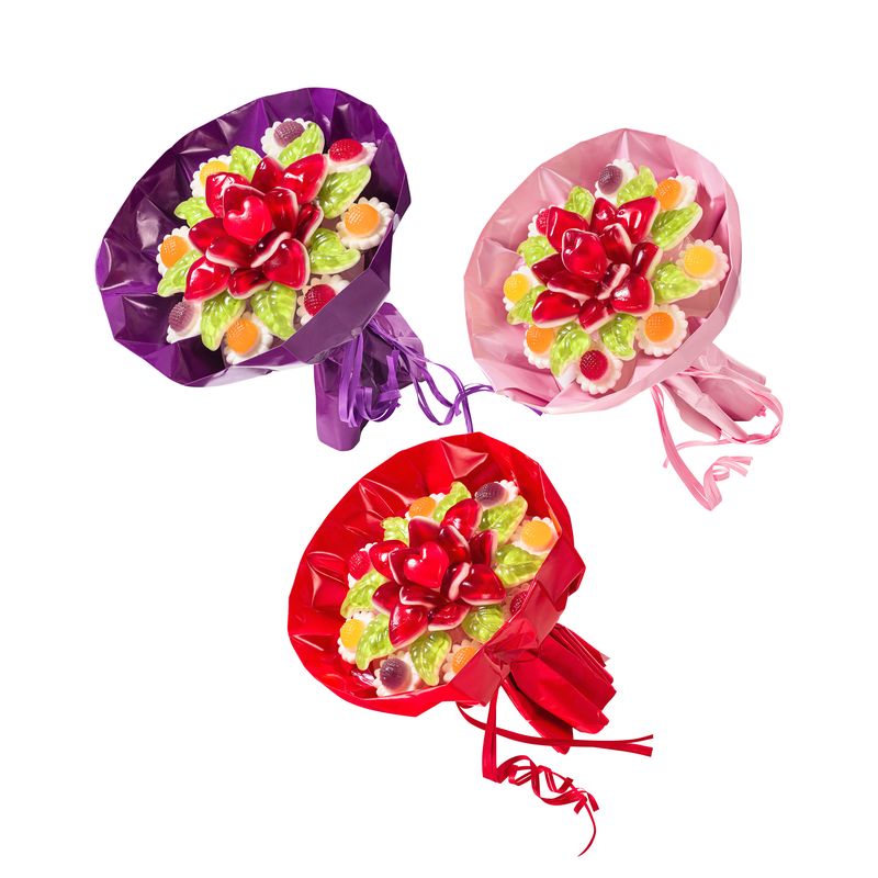 Raindrops Gummy Flower Bouquet & Floor Display, 30ct Bouquet