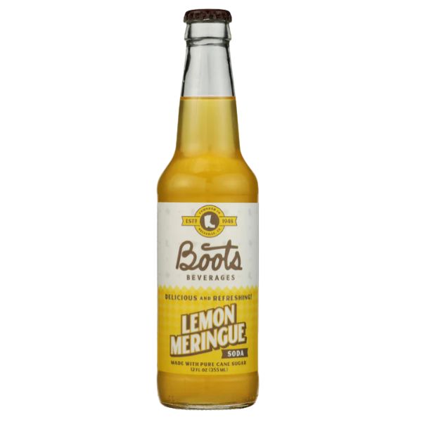 Boots Lemon Meringue Soda, 12oz Glass Bottle 24ct