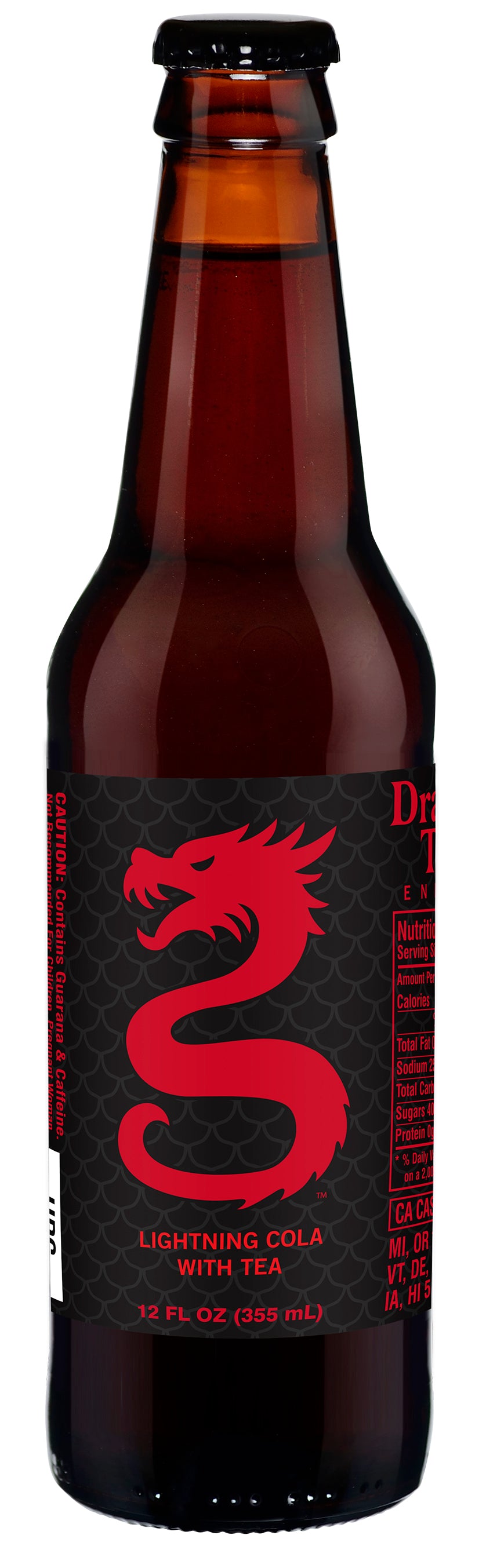 Dragon Tail Energy, Lightning Cola w/Tea, 24ct Glass