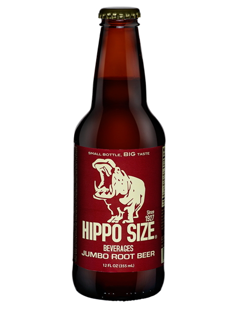 Hippo Size Beverages Jumbo Root Beer 24ct Glass