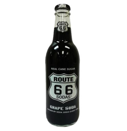 Route 66 Soda Grape 12oz, 24ct Glass Bottle