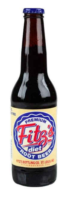 Fitz's Premium Diet Root Beer, 24ct Glass Bottle