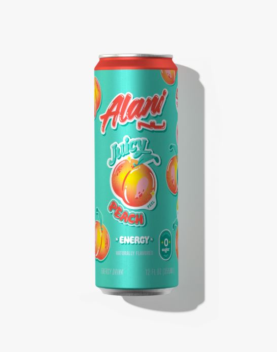 Alani Nu Energy - Juicy Peach, 12oz Can, 24ct