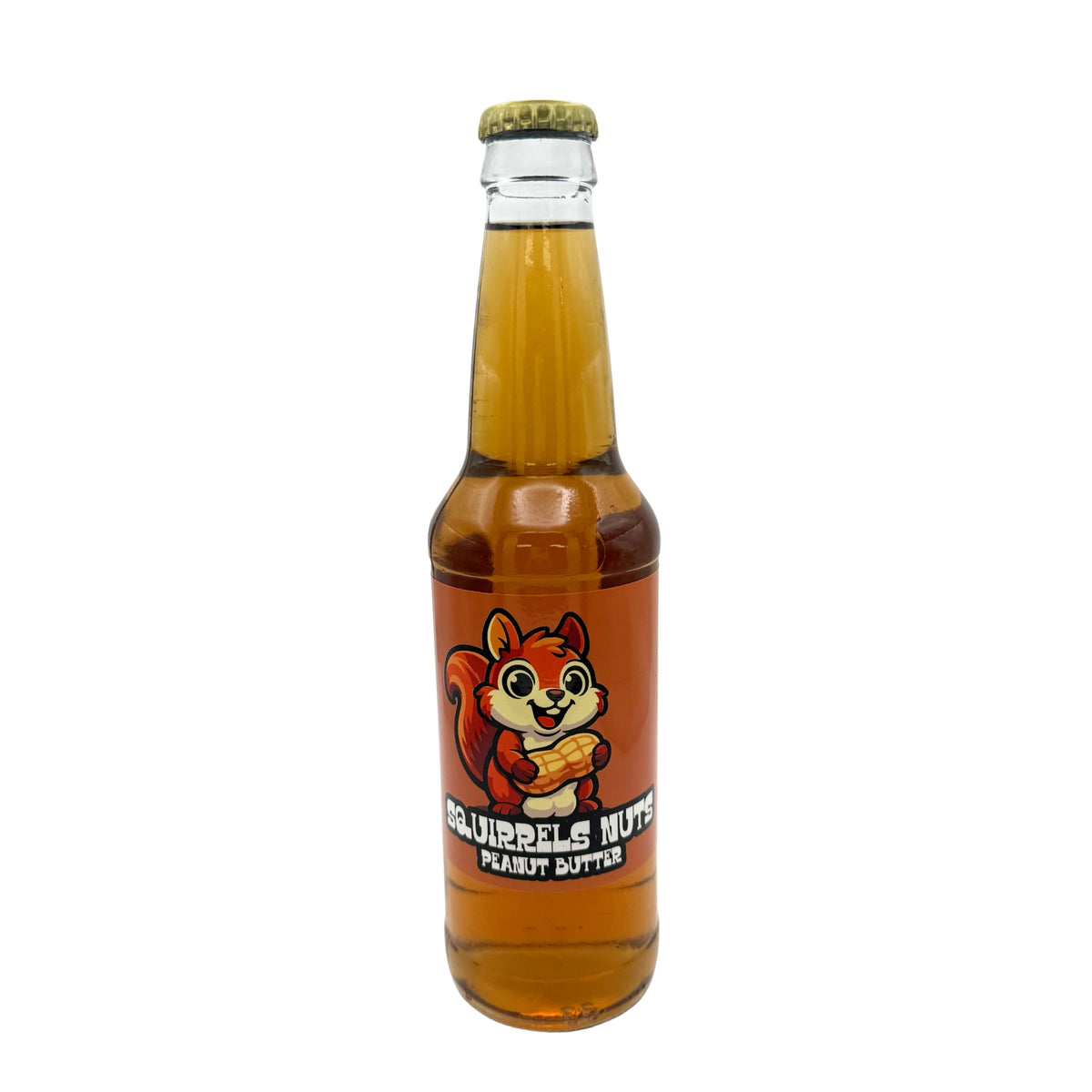 Jungle Junk Fizz Co, Squirrels Nuts (Peanut Butter) Soda 24ct Glass Bottle