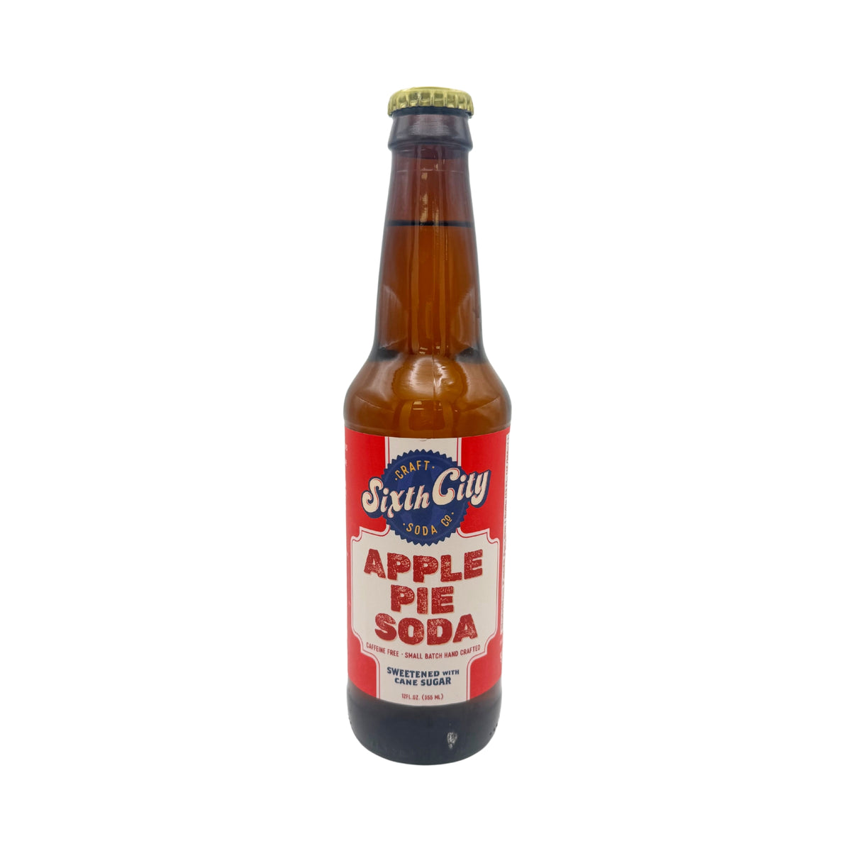 Sixth City Craft Soda Co - Apple Pie Soda, 12oz glass, 24ct