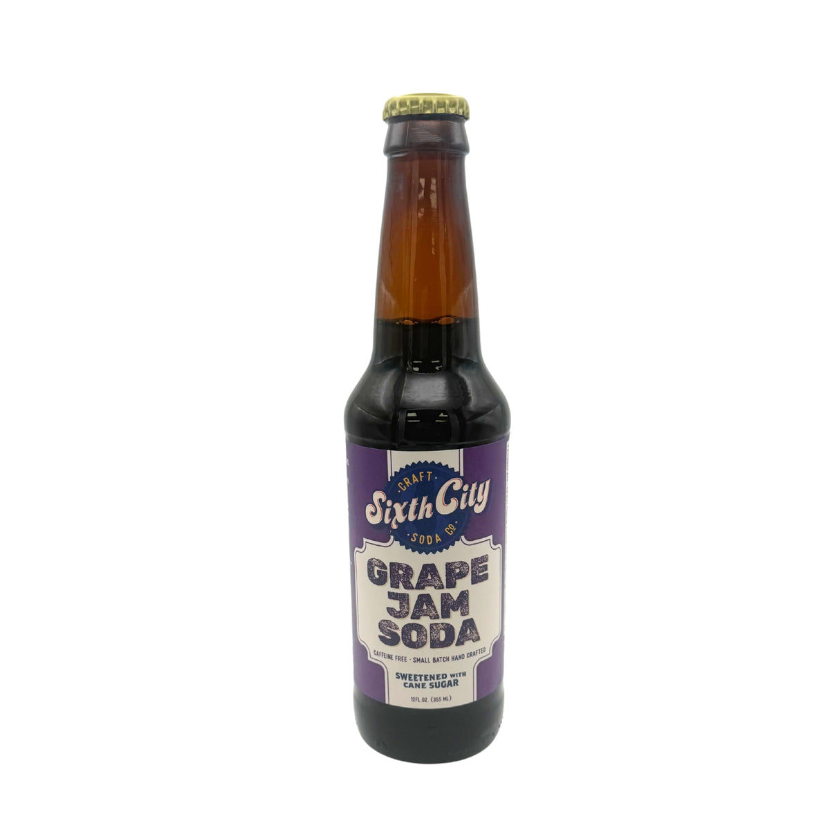 Sixth City Craft Soda Co - Grape Jam Soda, 12oz glass, 24ct