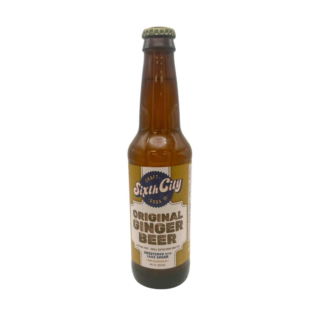 Sixth City Craft Soda Co - Original Ginger Beer, 12oz glass, 24ct