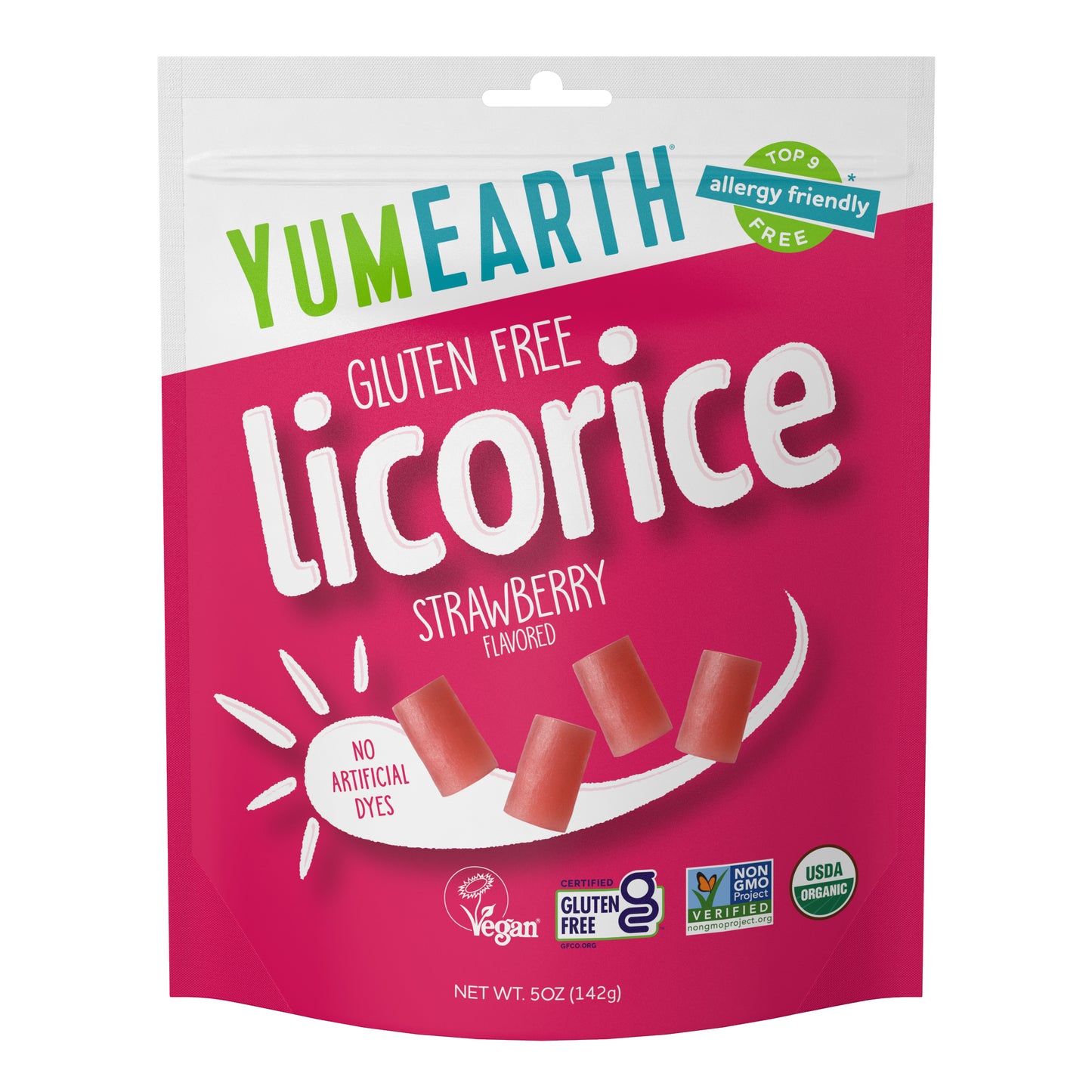 YumEarth Organic Strawberry Licorice 5oz, 6ct