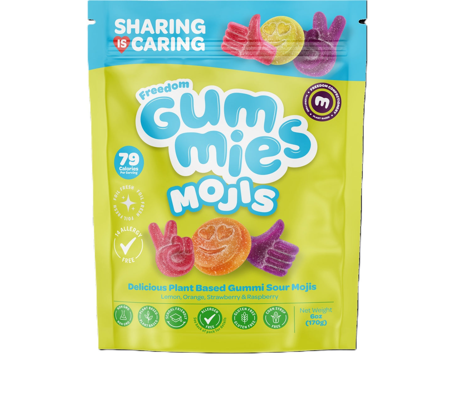 Freedom Plant Based Gummies, Mojis 6oz Bag, 10ct