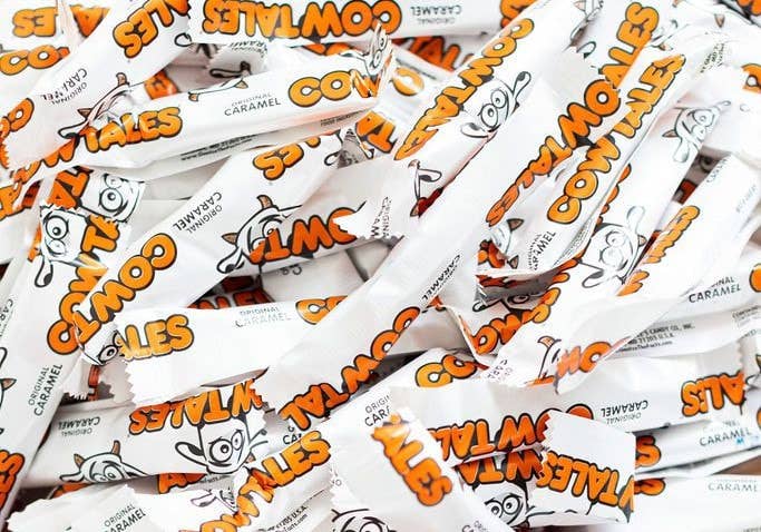Cow Tales Vanilla Caramel Candy, Wrapped Bulk, 4lb Bag