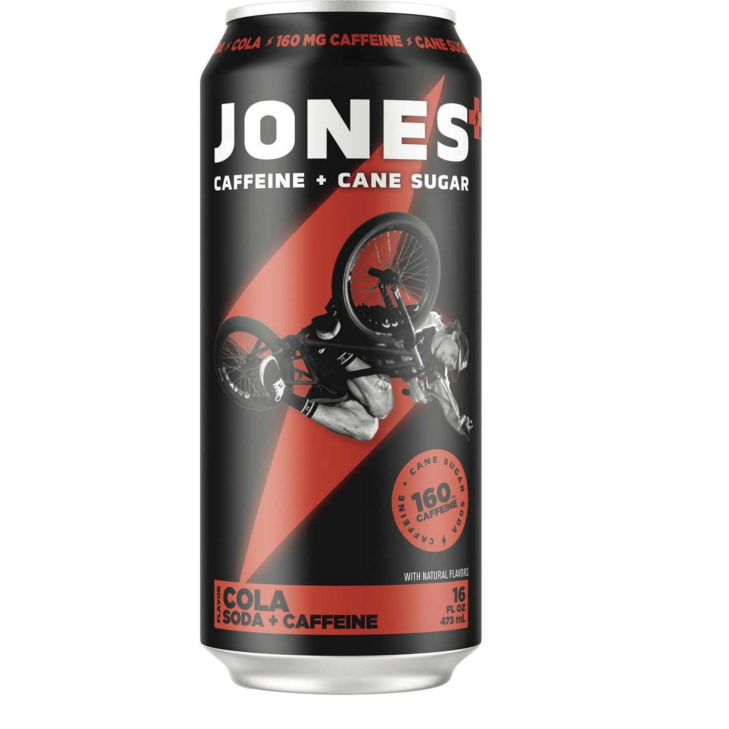 Jones Energy Soda, Cola, 16oz Cans, 12ct