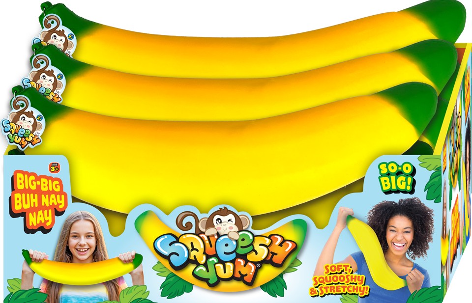 irre-SQUISH-tible Jumbo Squish Banana, 6ct