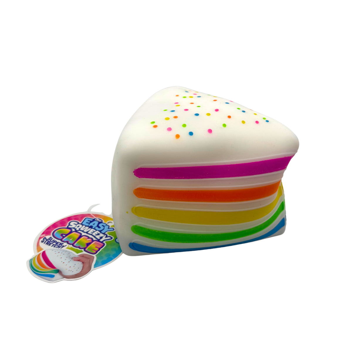ORB Easy Sqweezy Rainbow Cake, Jumbo Squish, 8ct