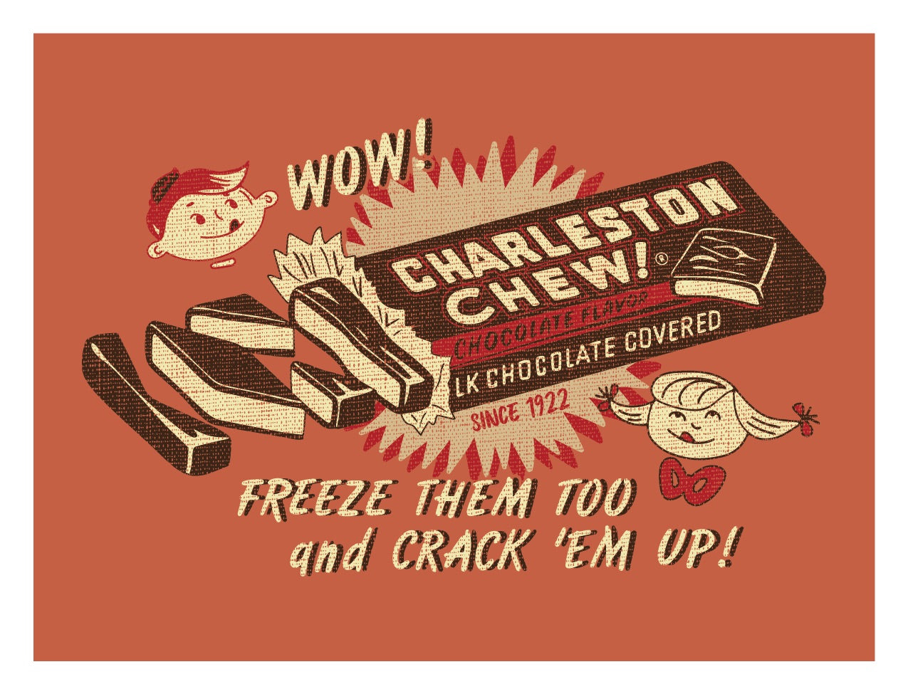 Magnet, 5ct - Charleston Chew - Chocolate Flavor Since 1922