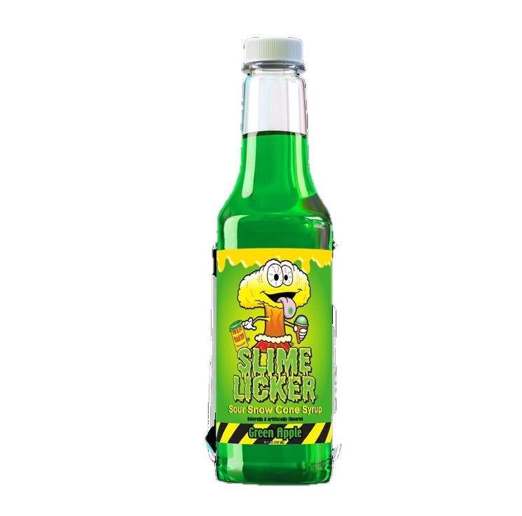 Slime Licker Sour Snow Cone Syrup, Green Apple 12oz - 3pk
