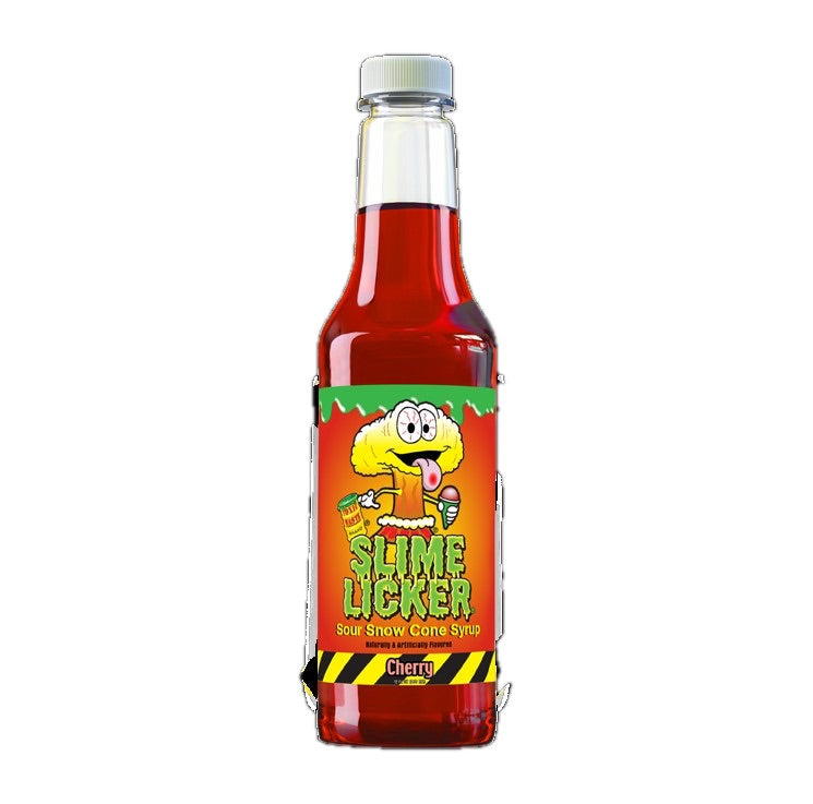 Slime Licker Sour Snow Cone Syrup, Cherry 12oz - 3pk
