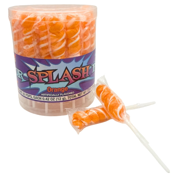Albert's Color Splash Pops, Orange/White, 30ct Tub