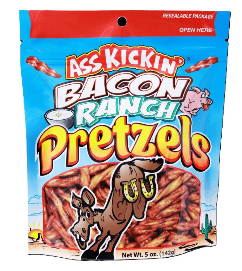 Ass Kickin' Pretzels - Bacon Ranch 5oz bag, 12ct