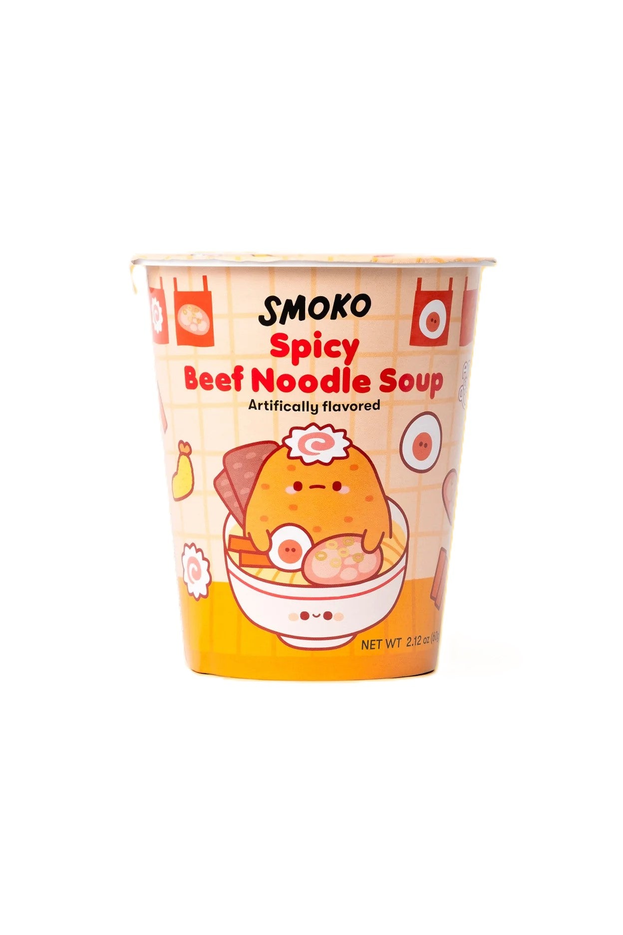 Limited Import - Smoko Spicy Beef Noodle Soup, 60g cup, 6ct
