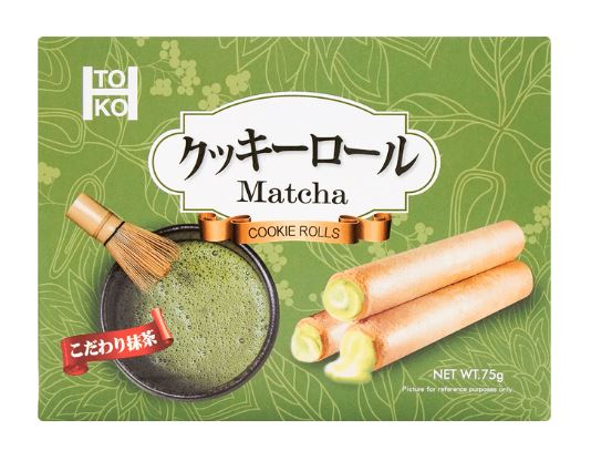Limited Import - Toko Matcha Cookie Rolls, 2.64oz box, 6ct