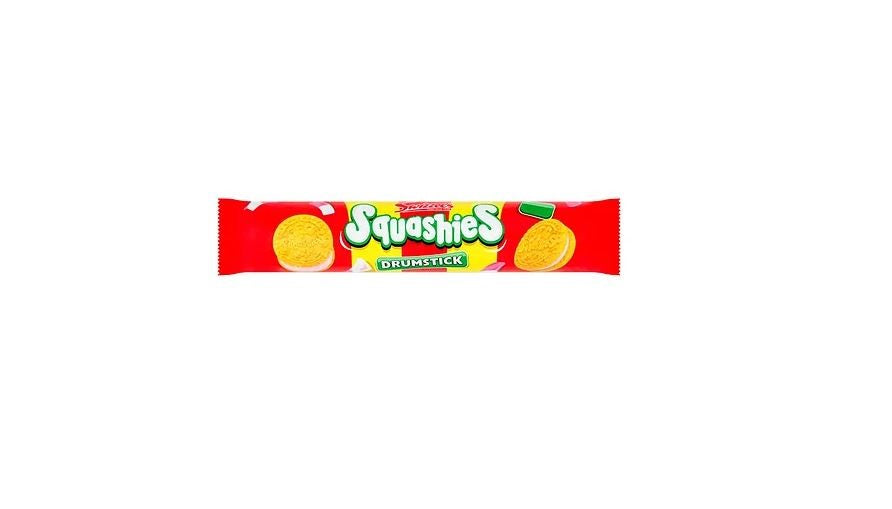 Limited Import - Swizzles Squashies Drumstick Biscuits Raspberry & Milk, 160g, 16ct