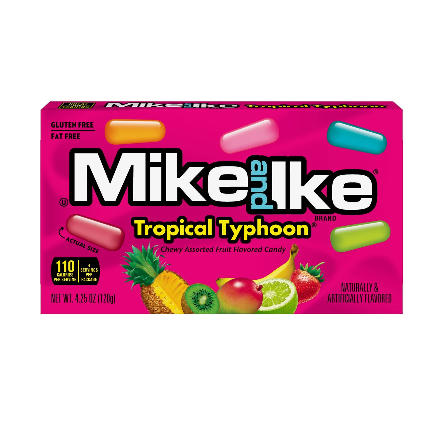 Mike & Ike Tropical Typhoon 4.25oz Theater Box, 12ct