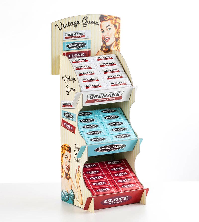 Nostalgic Vintage Gum Display, Beemans Black Jack Clove Gum