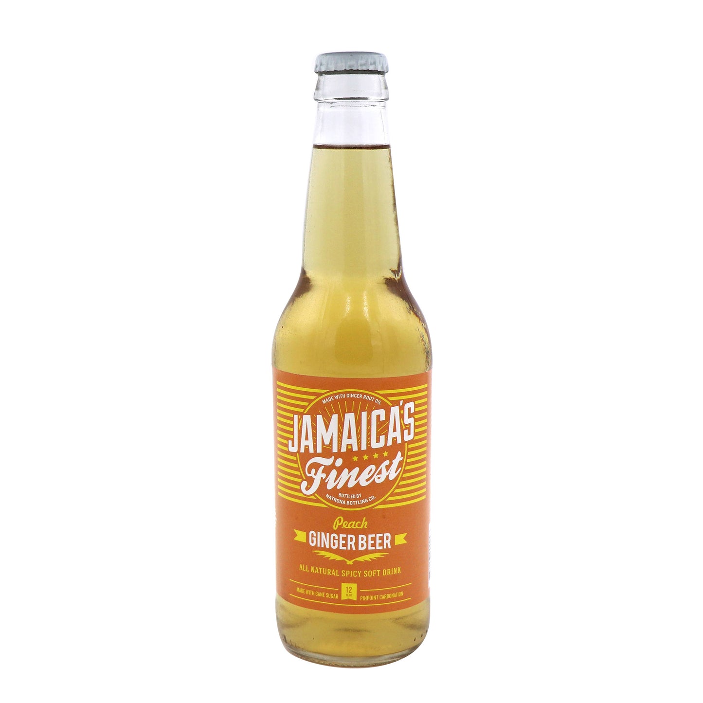 Jamaica's Finest Ginger Peach Beer, 12 Fl oz, 12ct Bottles