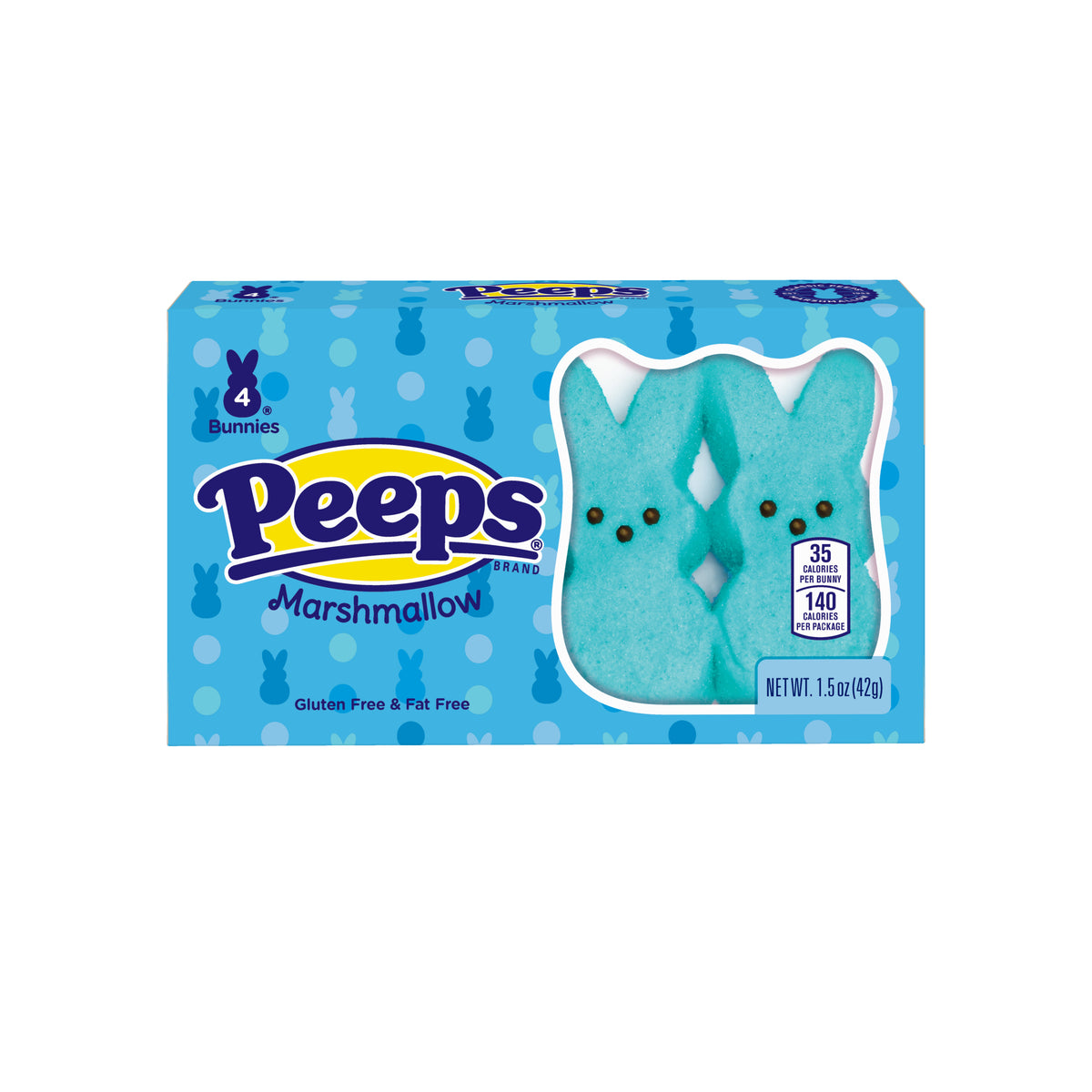 PEEPS 4ct Blue Marshmallow Bunnies, 24ct