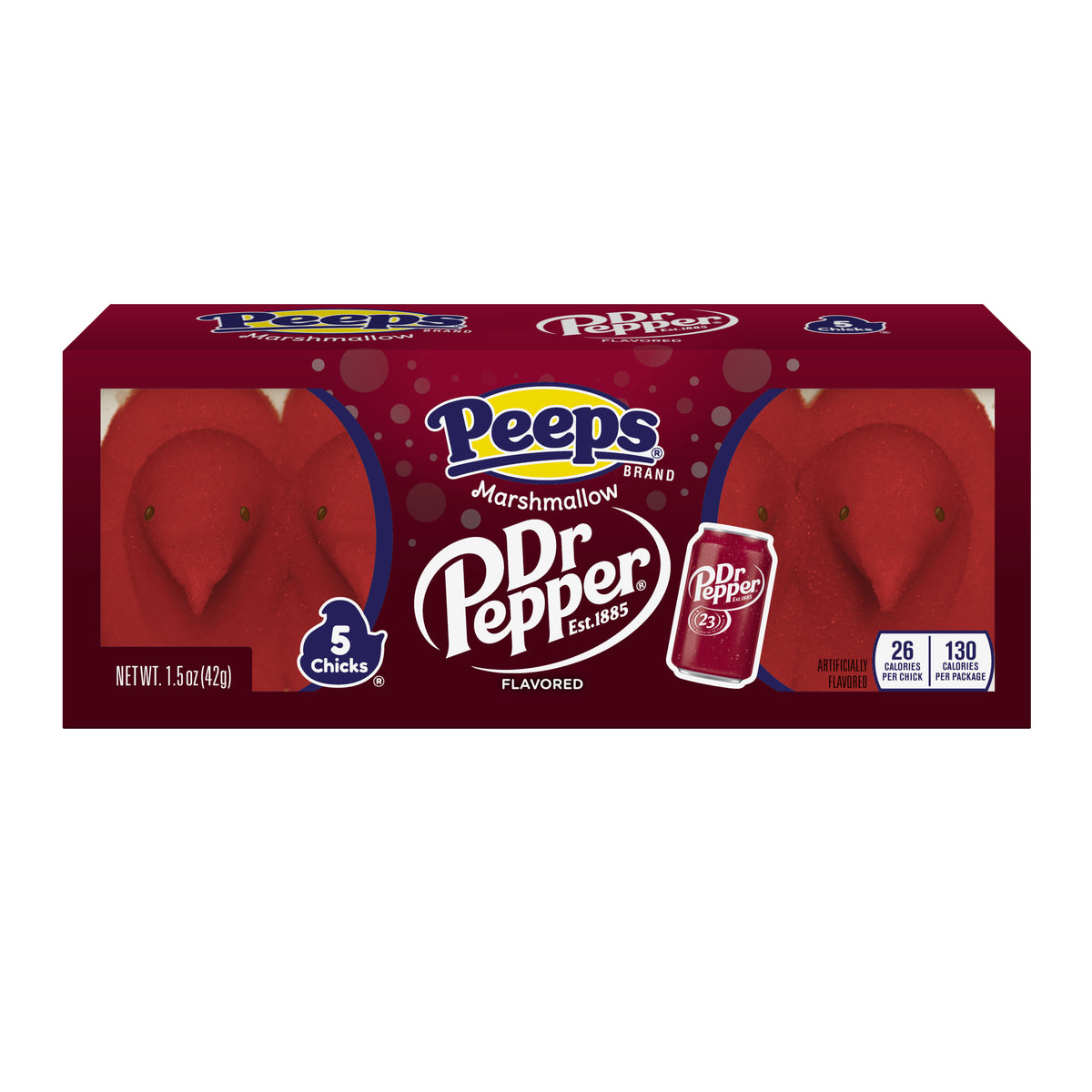 5ct PEEPS Dr. Pepper Flavored Marshmallow Chicks, 24ct