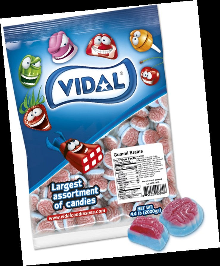 Vidal Gummi Brains Bulk, 2.2lb bag
