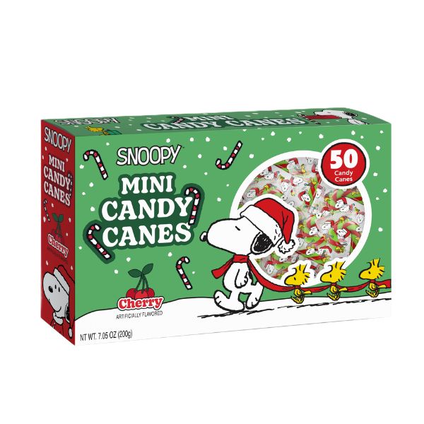 Snoopy Mini Candy Canes, 7.05oz, 50pc, 12ct