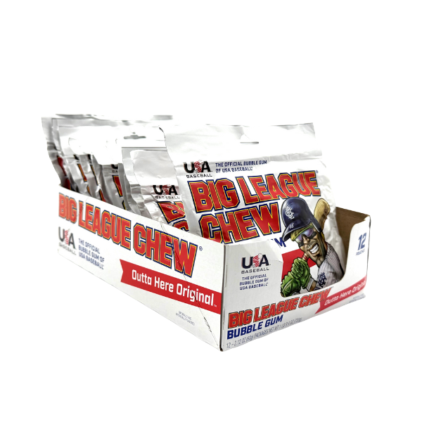 Big League Chew Original Bubble Gum, 12ct