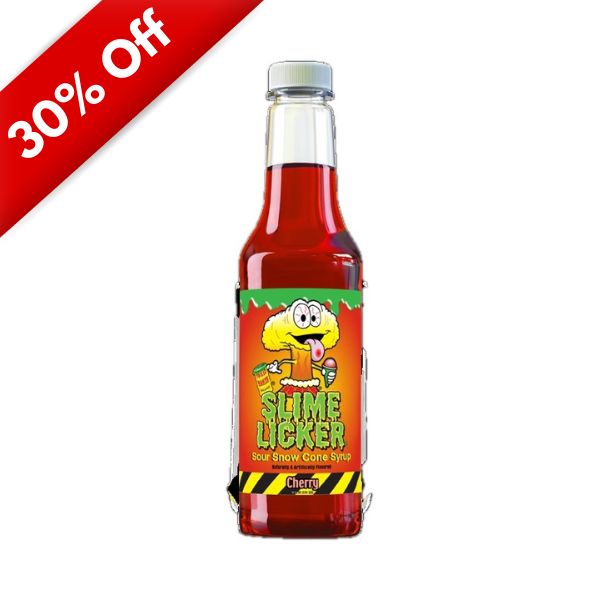 Slime Licker Sour Snow Cone Syrup, Cherry 12oz - 3pk