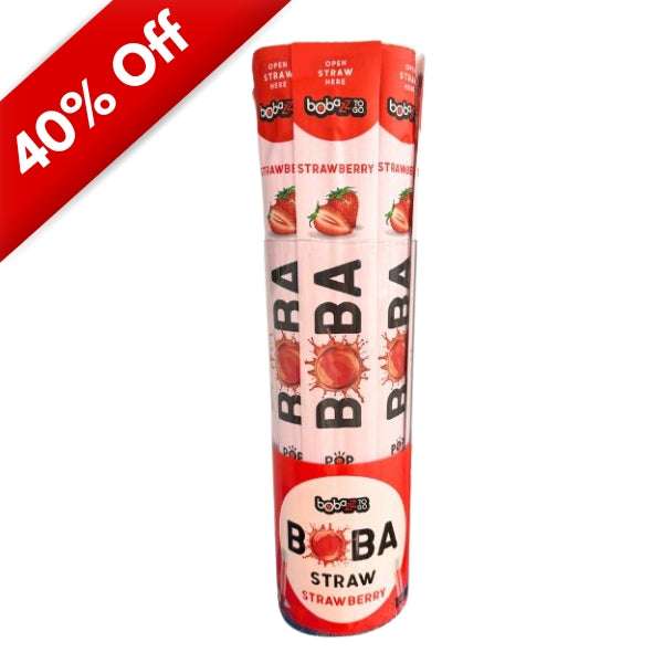 Bobazz To Go Boba Straw - Strawberry 16ct Box
