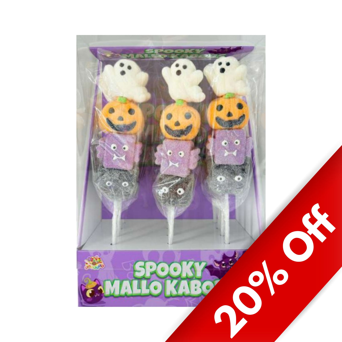 4pc Spooky Mallo Kabobs, 1.6oz, 12ct